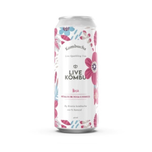 Kombucha Rose Rosa E Hibisco X 473 Ml - Live Kombu